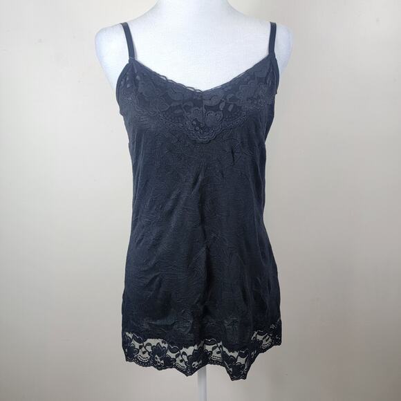 Dressbarn Tank Tops M Brown Grey Black Lace Stretchy Versatile Fairycore Y2K - Picture 2 of 16